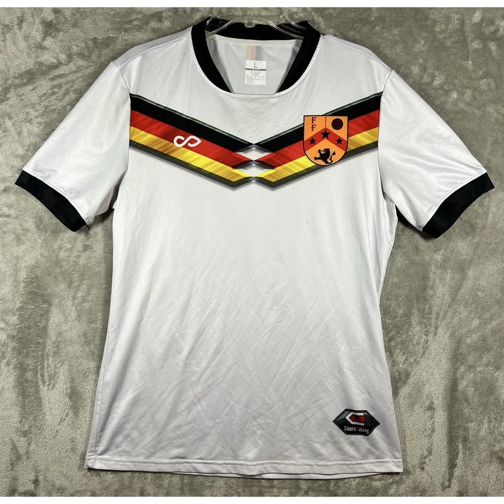 Soccer Jersey Cikers Galaxy German Style Mens Size Large #14 Fierce Futbol Lions